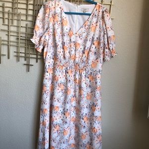 Loft Outlet floral short sleeve dress